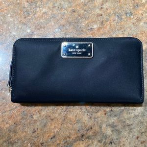 KATE SPADE-Gently used all weather BLACK wallet